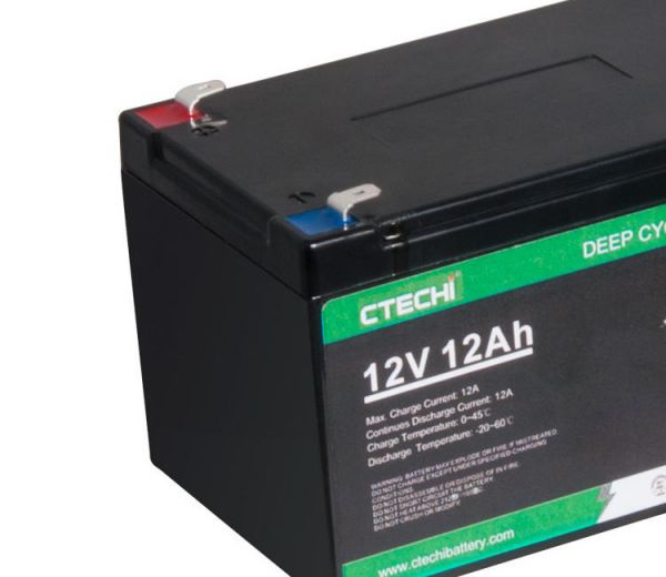 Rechargeable LiFePO4 Battery CTECHi 12V 12Ah Rechargeable LiFePO4 Battery CTECHi 12V 12Ah