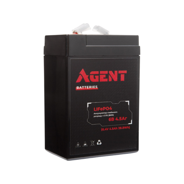 AGENT 6V 4.5Ah LiFePO4 Deep-cycle Battery AGENT 6V 4.5Ah LiFePO4 Deep-cycle Battery
