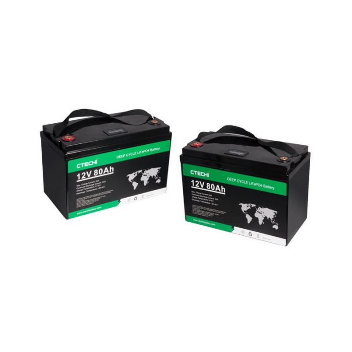 Rechargeable LiFePO4 Battery CTECHi 12V 80Ah