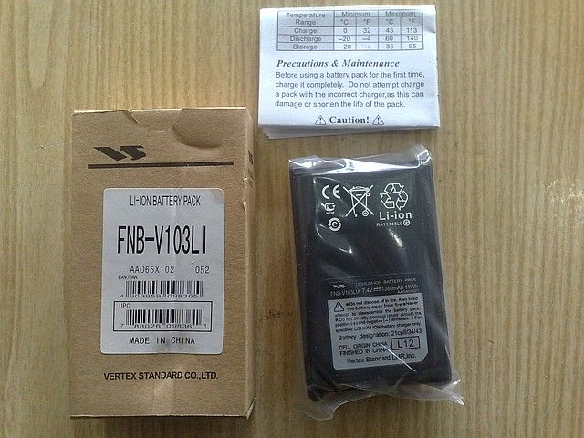 Аккумулятор для радиостанций, FNB-V103Li