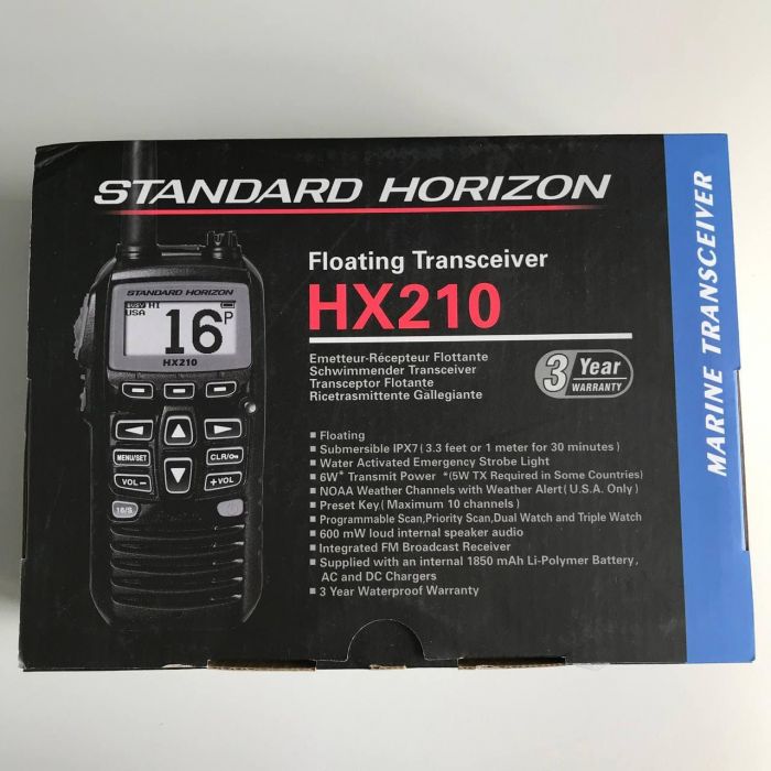 Standard Horizon HX210, морская УКВ радиостанция